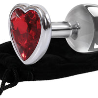Adam & Eve Large Red Heart Gem Anal Plug