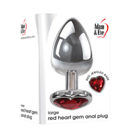 Adam & Eve Large Red Heart Gem Anal Plug
