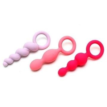 Satisfyer Booty Call (set of 3) (Colored) - pink, purple, red