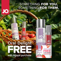 JO Agape 4oz + JO Oral Delight Strawberry Arousal Gel 1oz