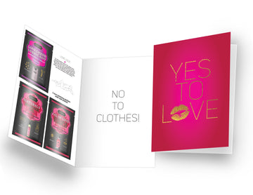 Yes To Love - No To Clothes - Naughty Notes Card
